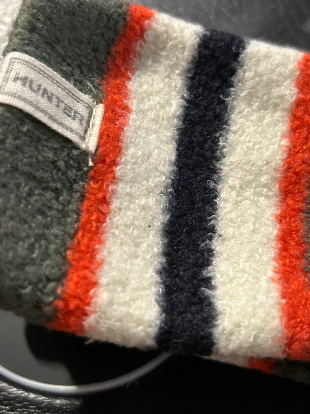 Hunter Olive Green Striped Socks