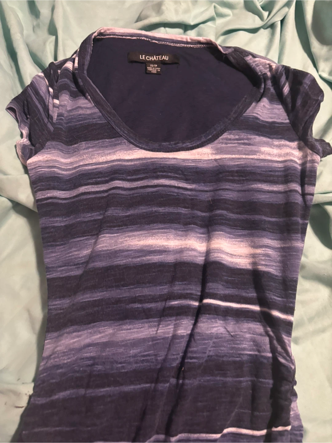 Le Chateau Blue Striped dress- Size Xs - photo 2