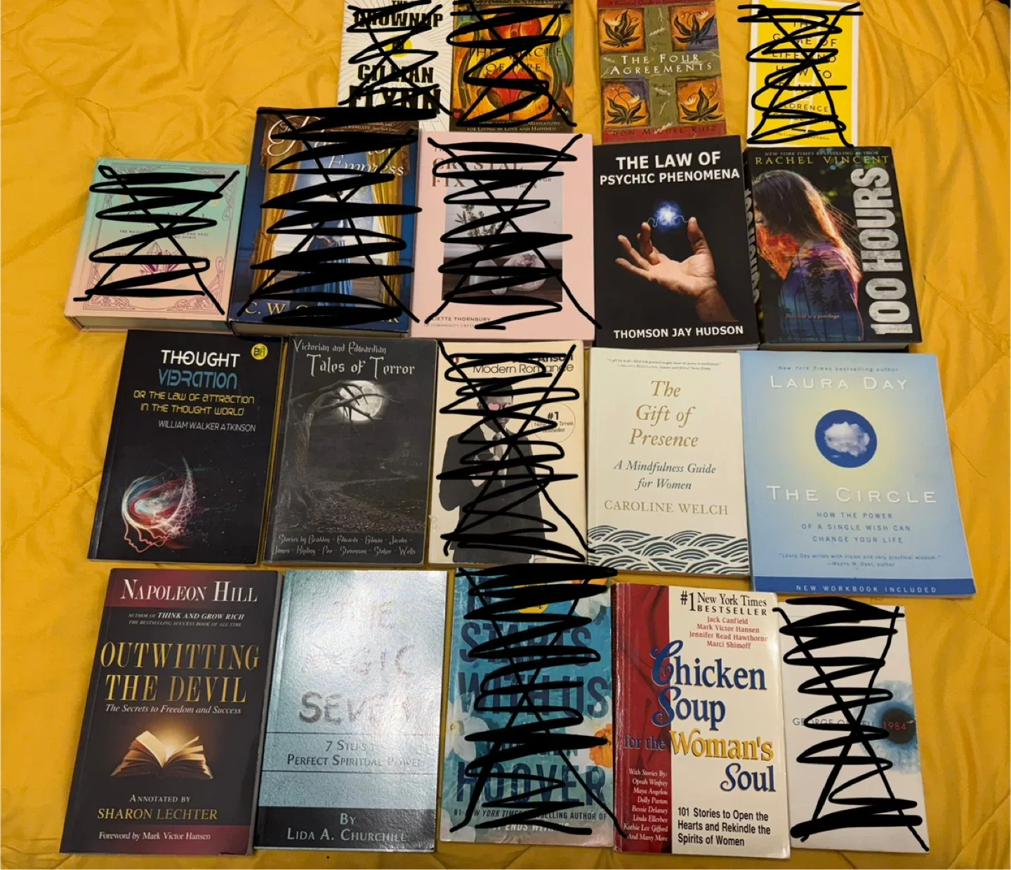 Assorted Books: Novels, Spirituality, Self-Help