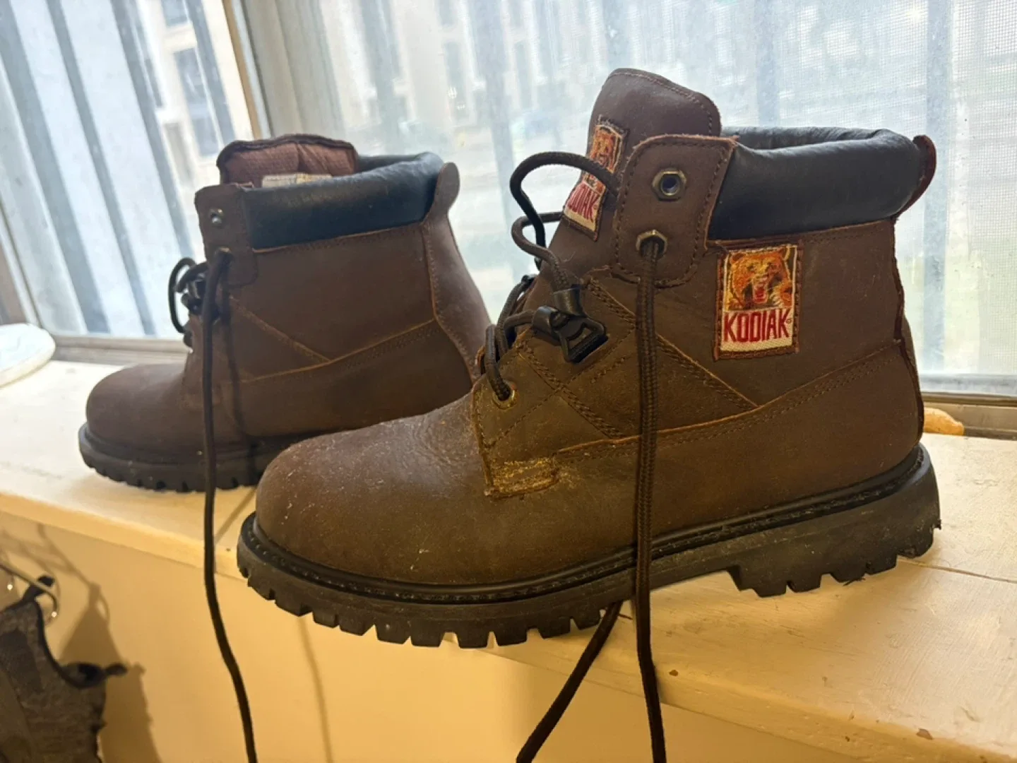 Kodiak Brown Leather Work Boots