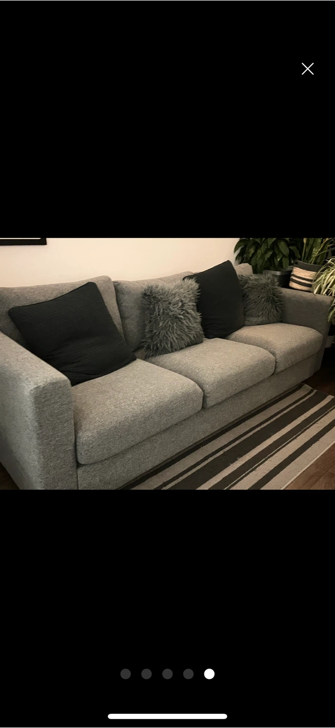 IKEA Grey Fabric Sofa - Gently Used