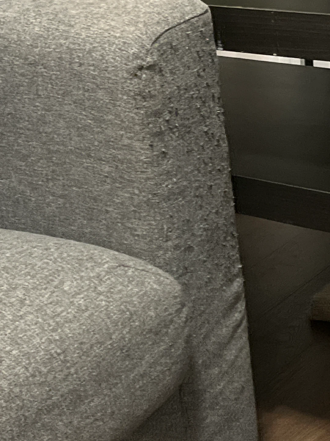 IKEA Grey Fabric Sofa - Gently Used - photo 3