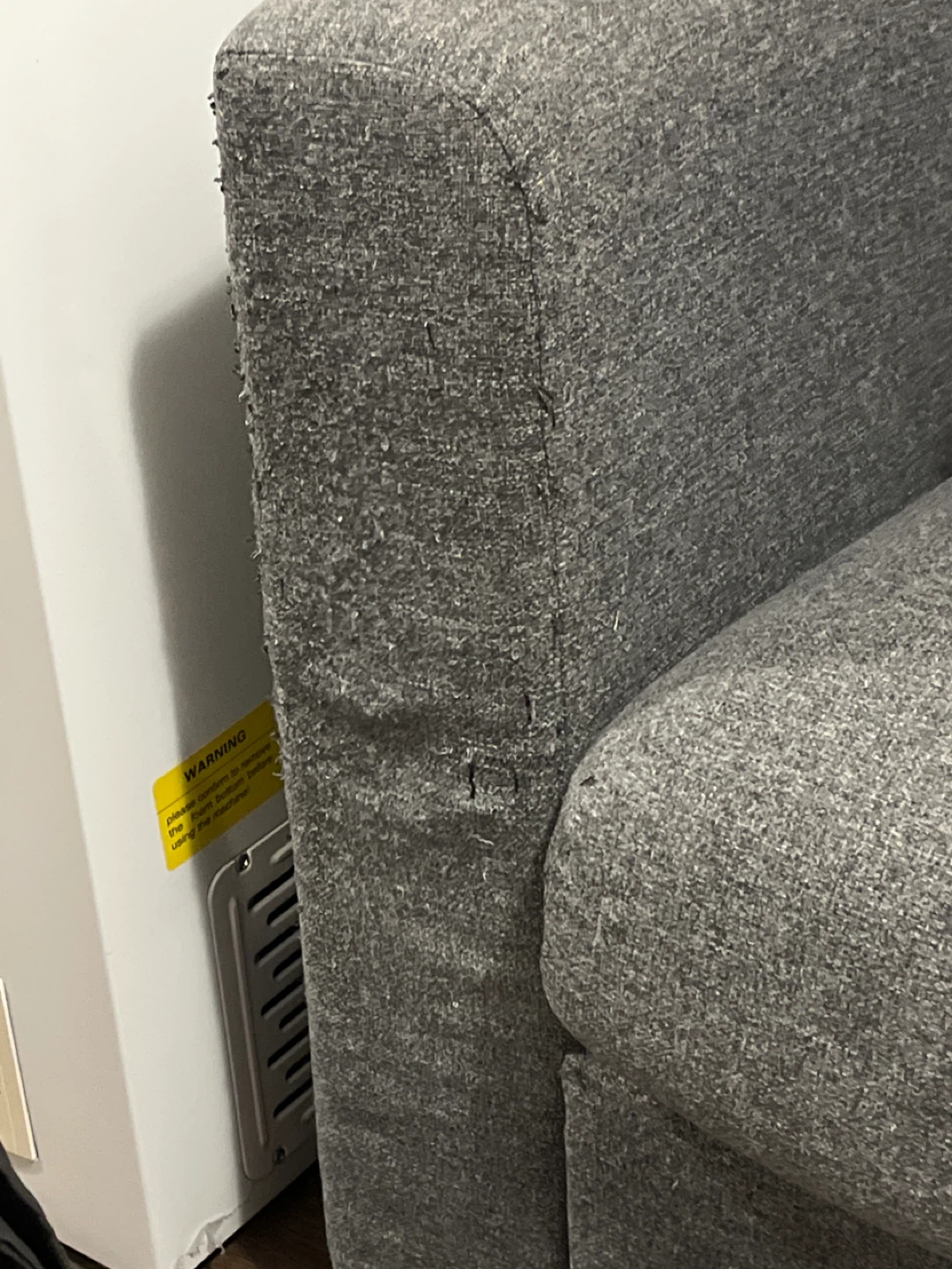 IKEA Grey Fabric Sofa - Gently Used - photo 4