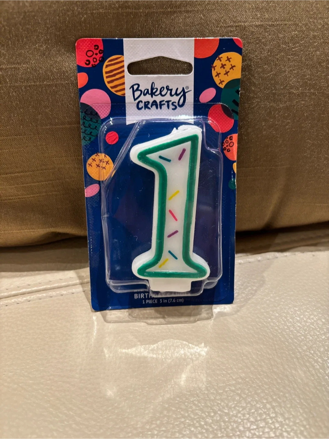 Bakery Crafts Number 1 Birthday Candle - New!