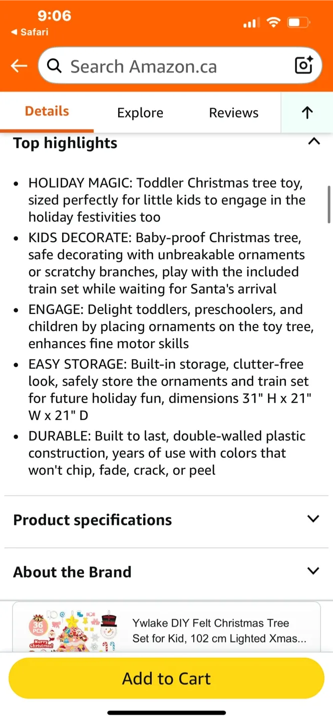 Step2 My First Christmas Tree, Kids Holiday Tree image indicator(6)