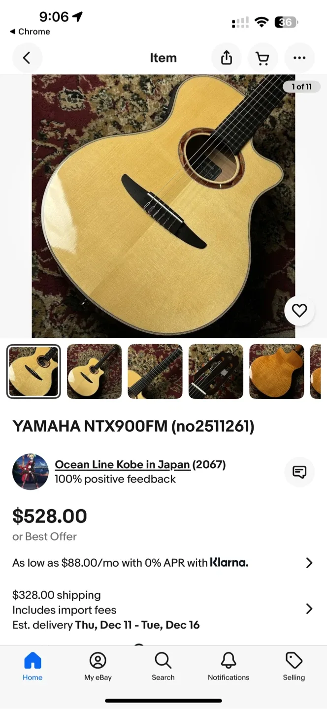 Yamaha NTX900FM Acoustic Electric Guitar + Case image indicator(2)