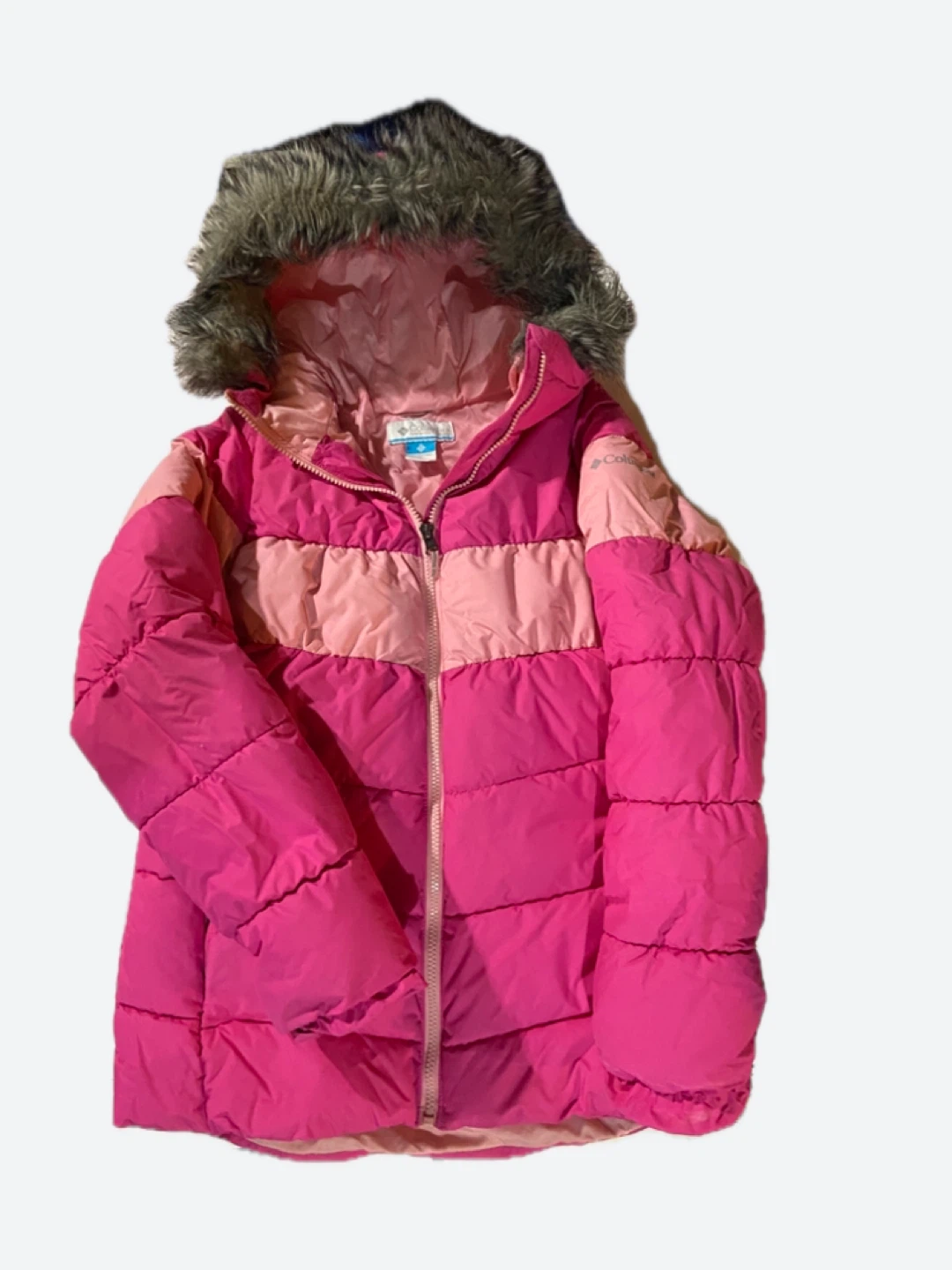 Columbia Puffer Jacket - Size L (14/16) - Pink