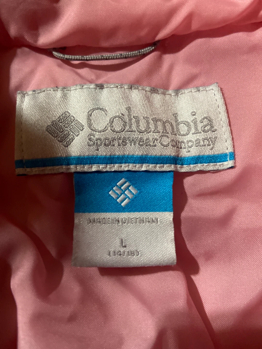 Columbia Puffer Jacket - Size L (14/16) - Pink - photo 2