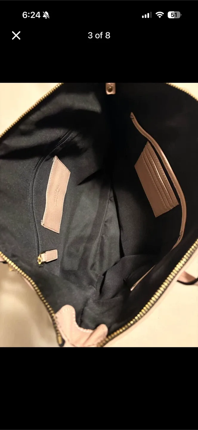 Calvin Klein Pink Leather Tote Bag image indicator(4)