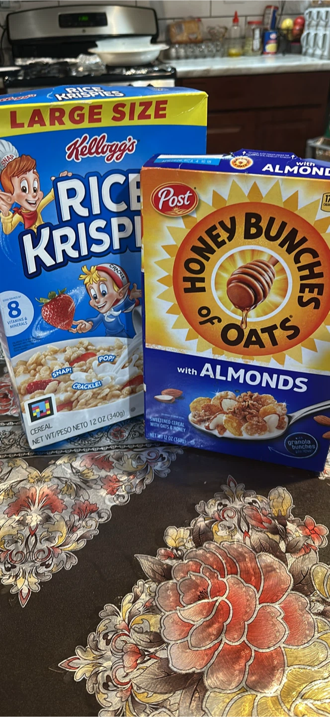 Kellogg's Rice Krispies & Post Honey Bunches of Oats