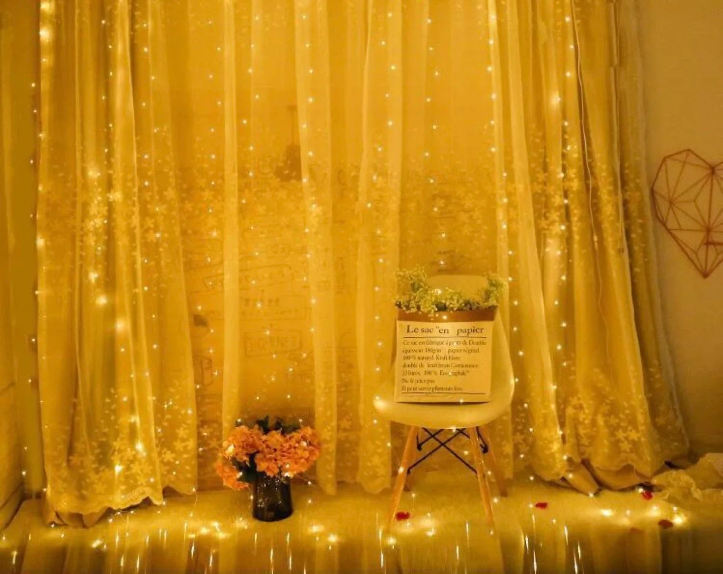 Curtain Lights Christmas lights with USB and Remote