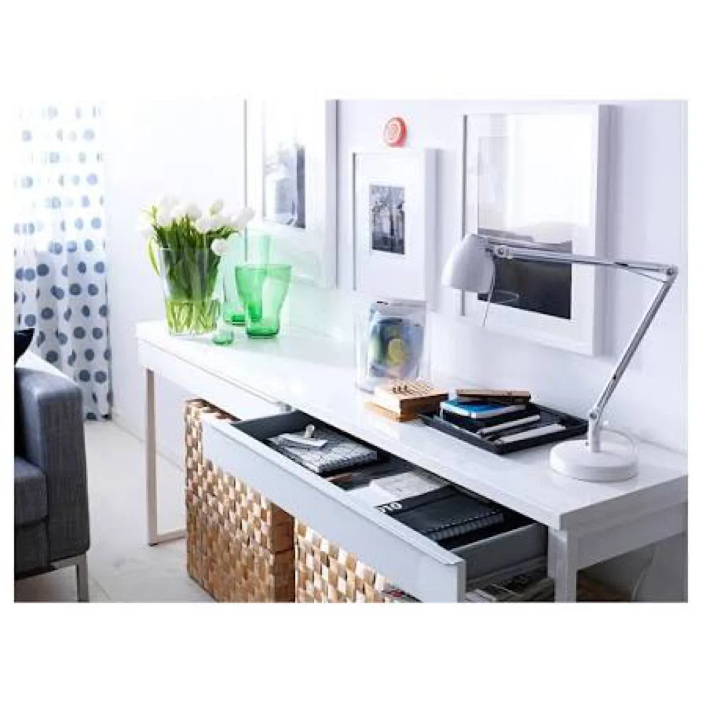 IKEA Hemnes White Desk image indicator(3)