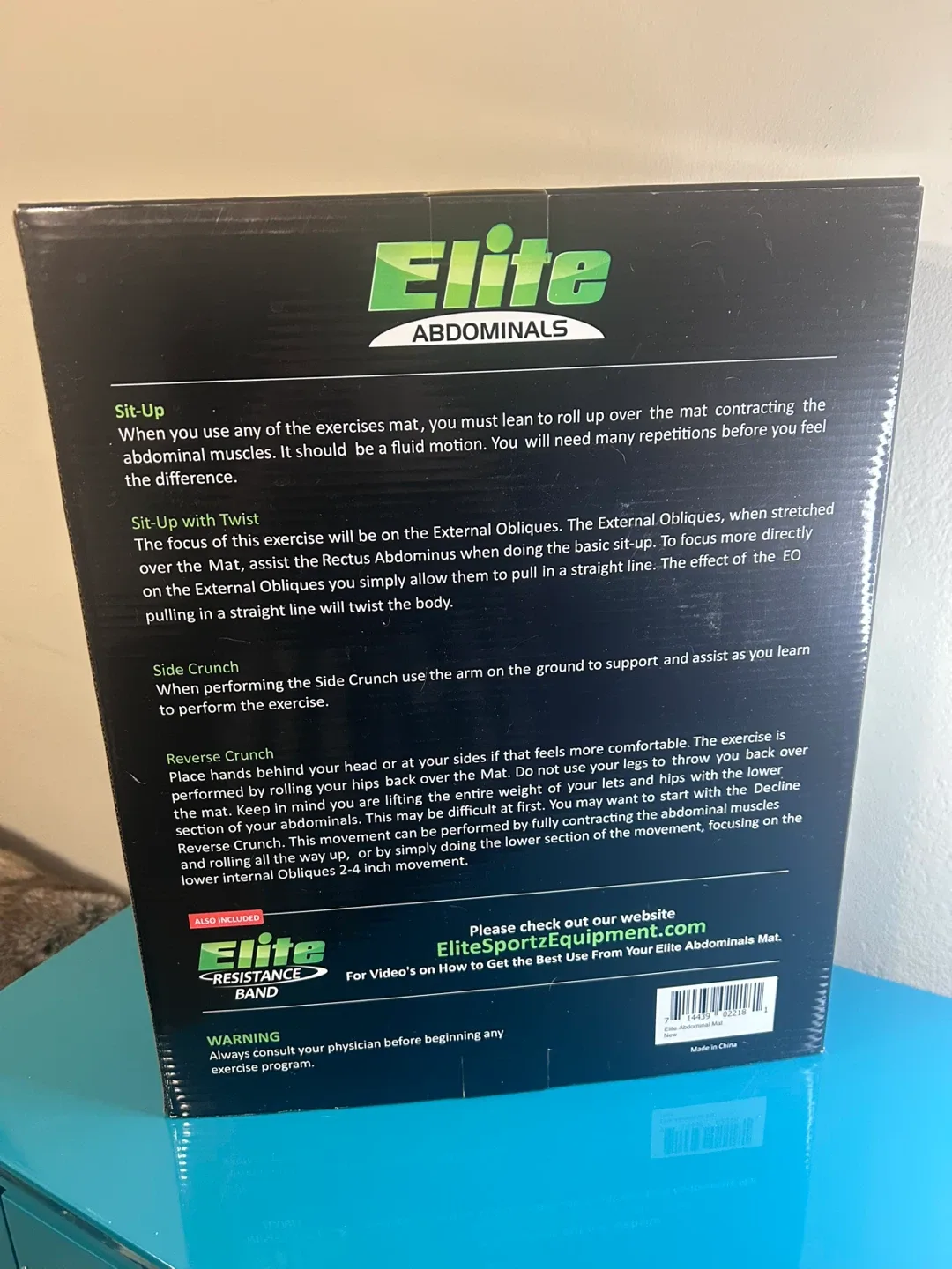 NEW Elite Abdominals Exercise Mat + Resistance Band image indicator(2)