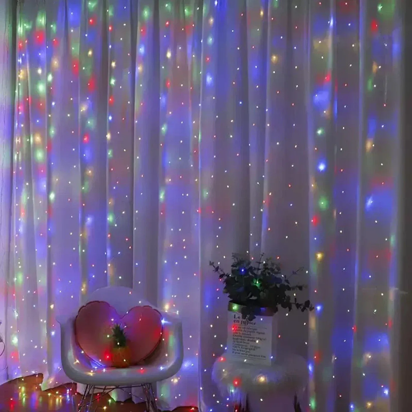 LED Curtain String Lights Christmas lights with Remote