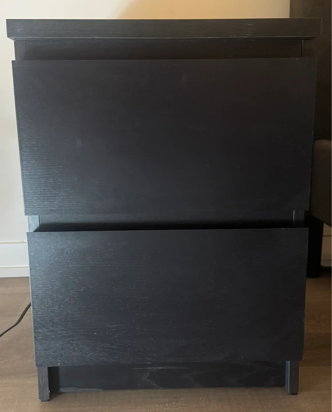 2x IKEA Malm Black-Brown 2-Drawer Chest image indicator(4)