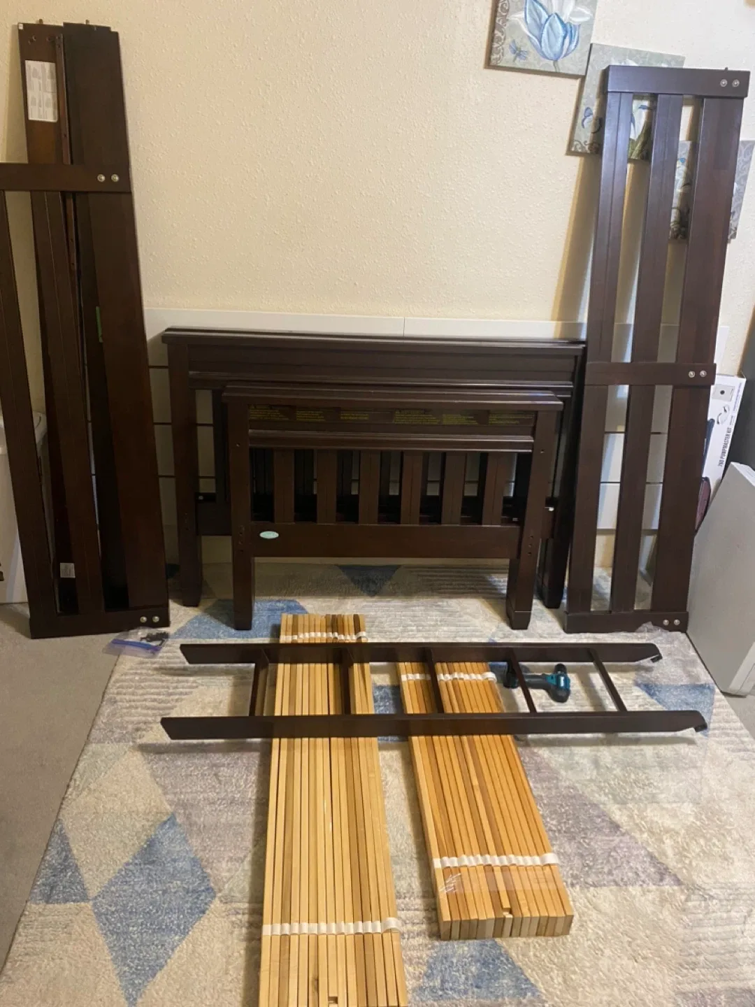 Dark Brown Wooden Bunk Bed twin over double image indicator(9)