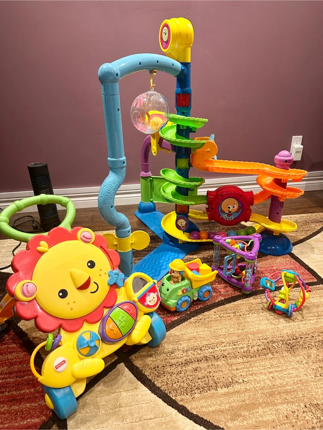 Bundle of Baby & Toddler Toys, including ball track and walker