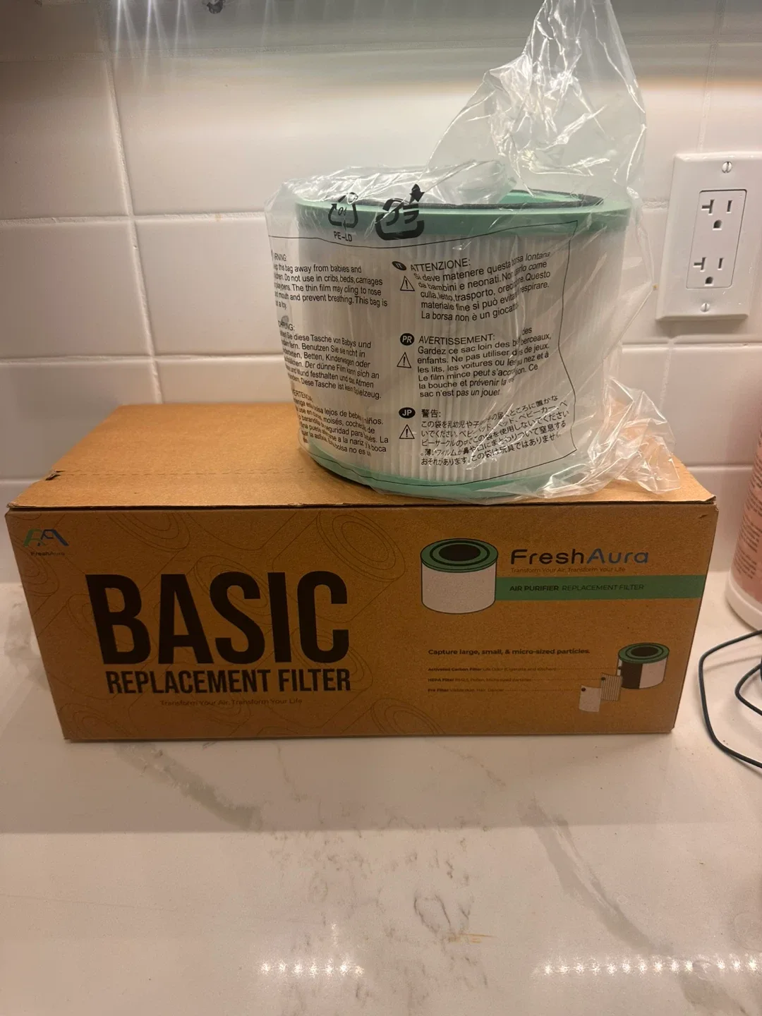 FreshAura Basic Air Purifier Replacement Filter - New