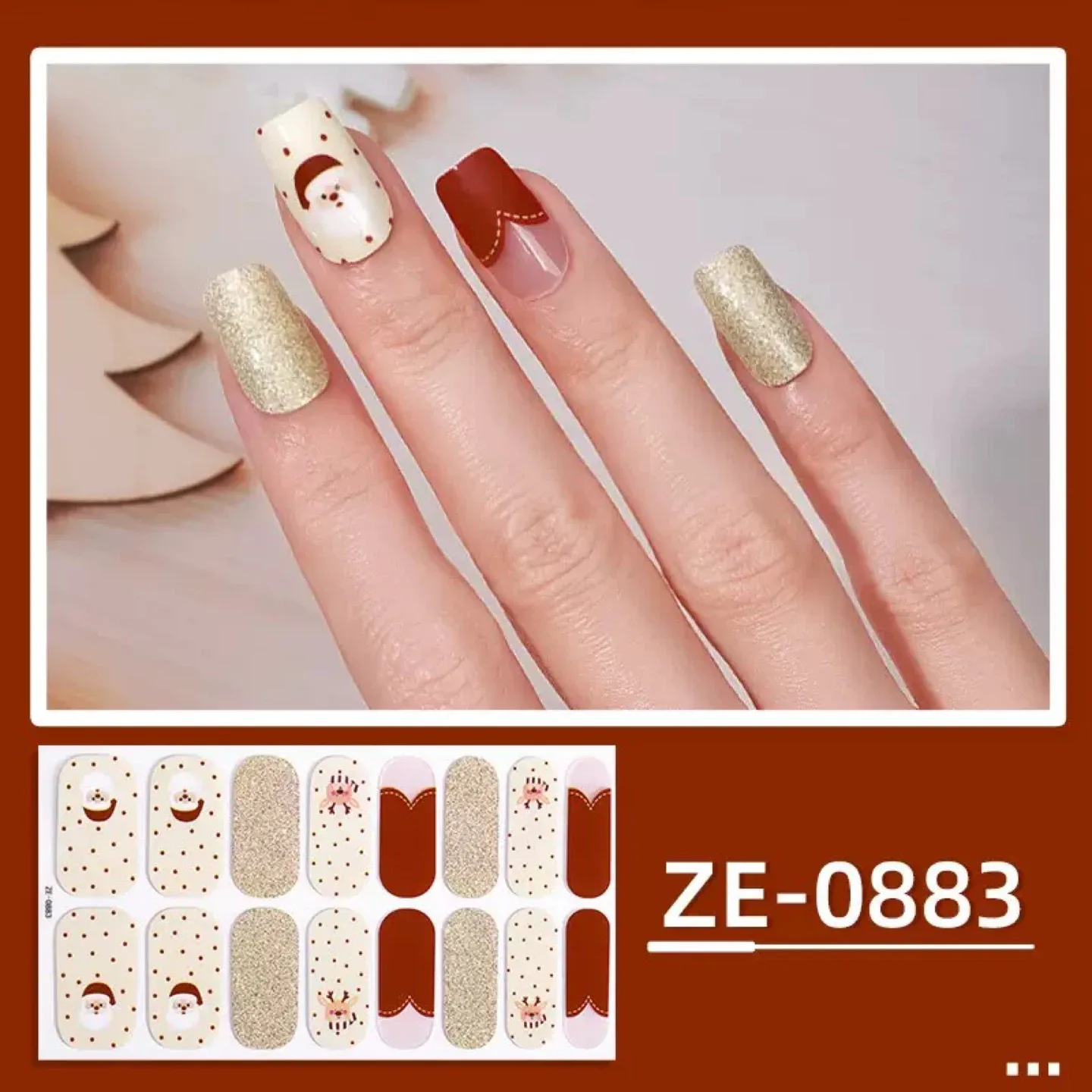 Festive Nail Polish Stickers