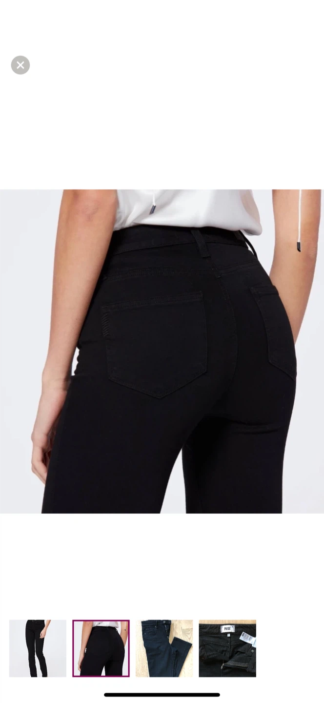 PAIGE Denim Hoxton Straight Leg Shadow Black Jeans (Size:29) - photo 2