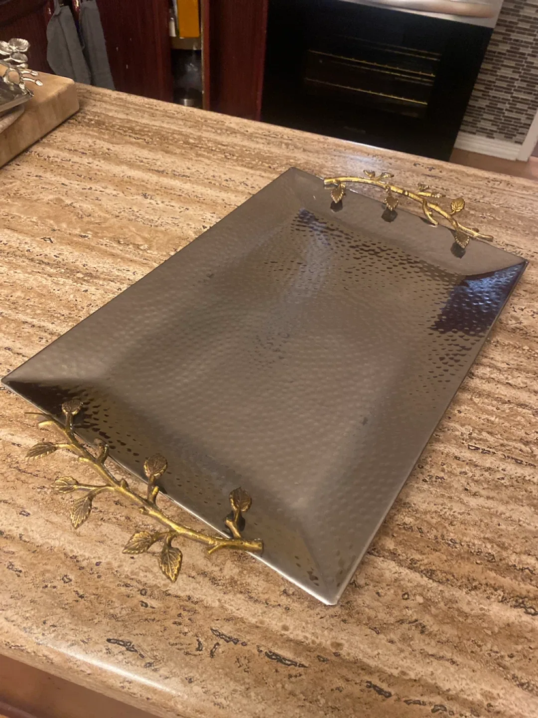 Silver Metal Decorative Tray image indicator(2)