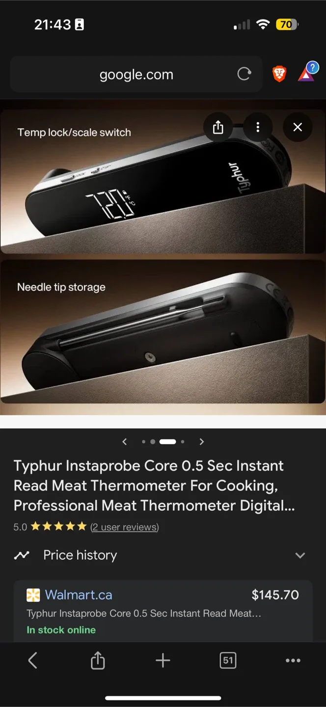 *New* Typhur Instaprobe Core 0.5 Sec Instant Thermometer image indicator(4)