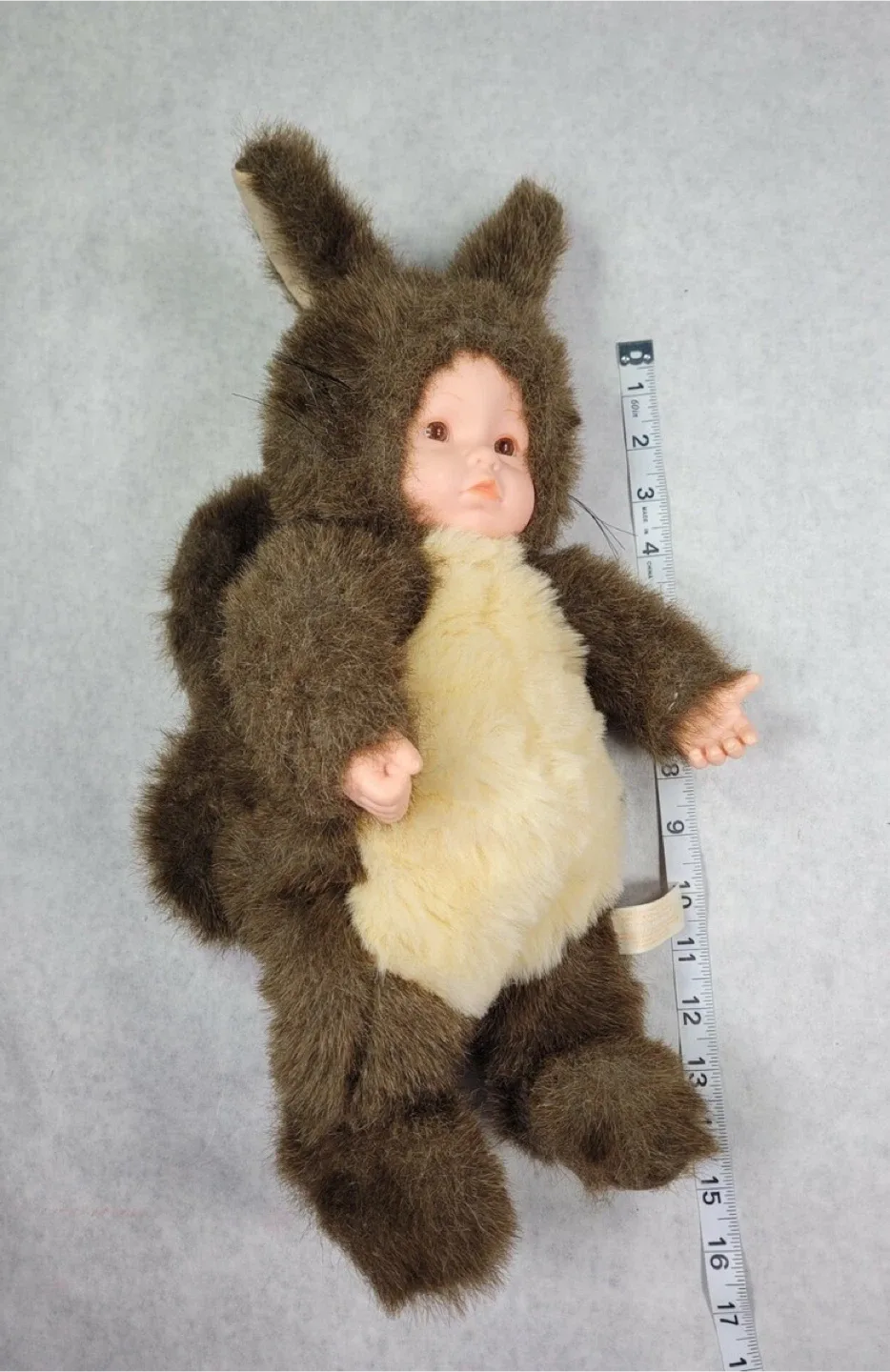 Vintage 1998 16" Anne Geddes Baby Doll Squirrel Doll image indicator(2)