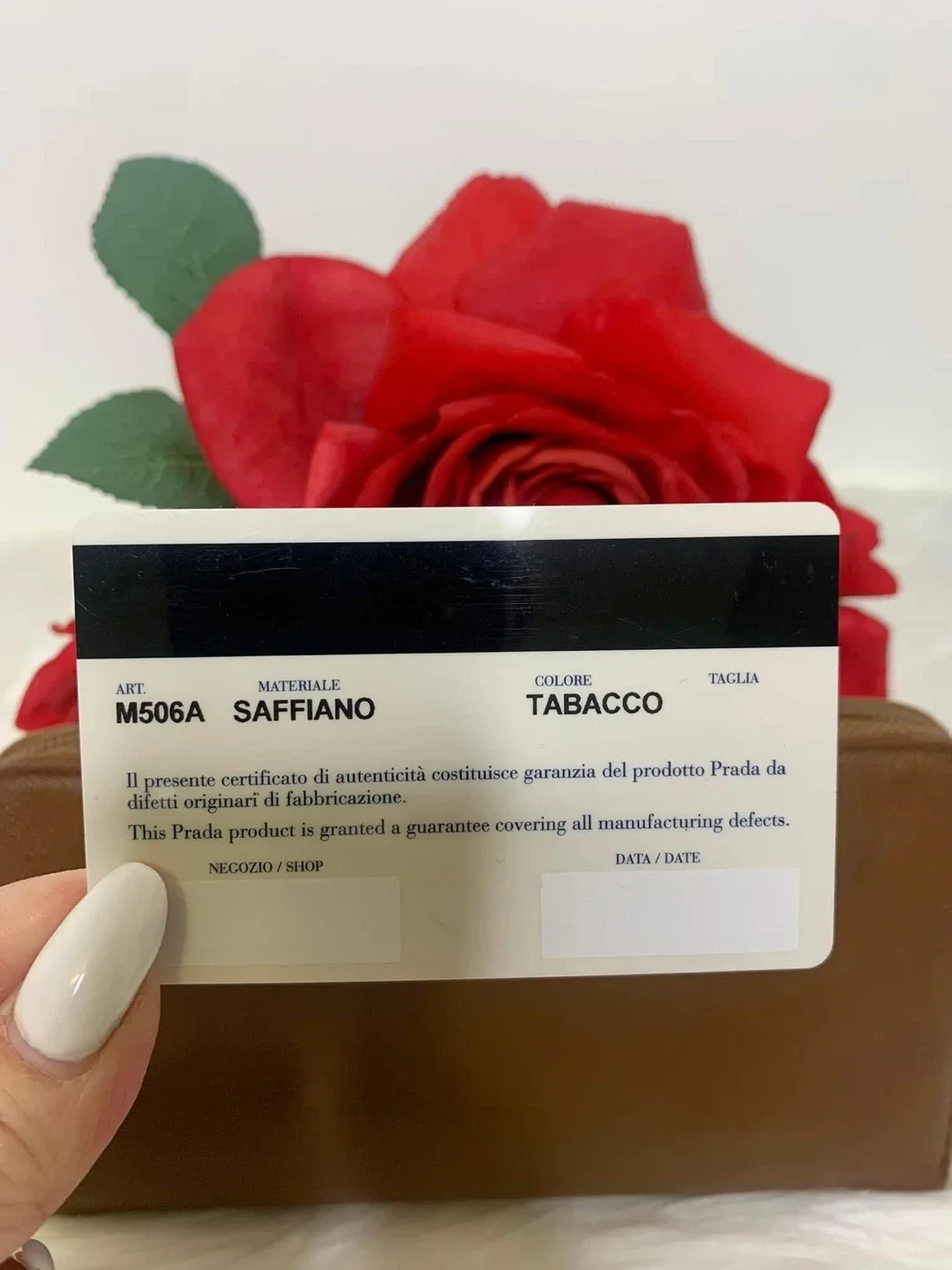 Prada Saffiano Leather Wallet - Tabacco Brown image indicator(3)