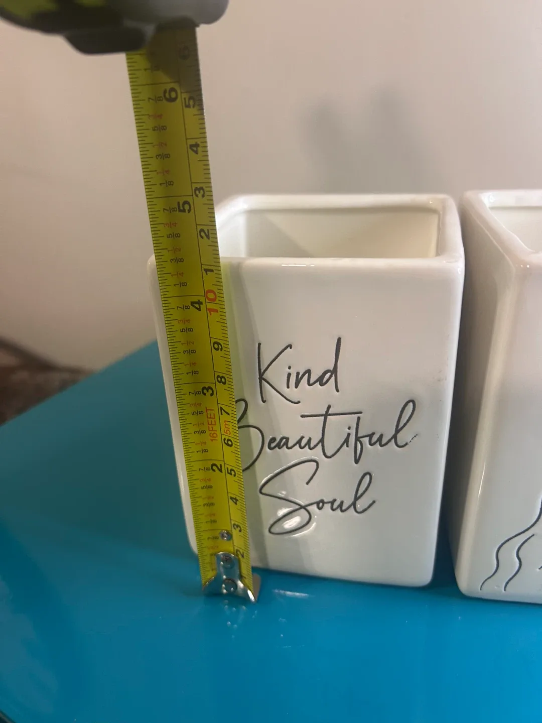 Ceramic Canister Set – Modern Line Art + Bamboo Lids image indicator(3)