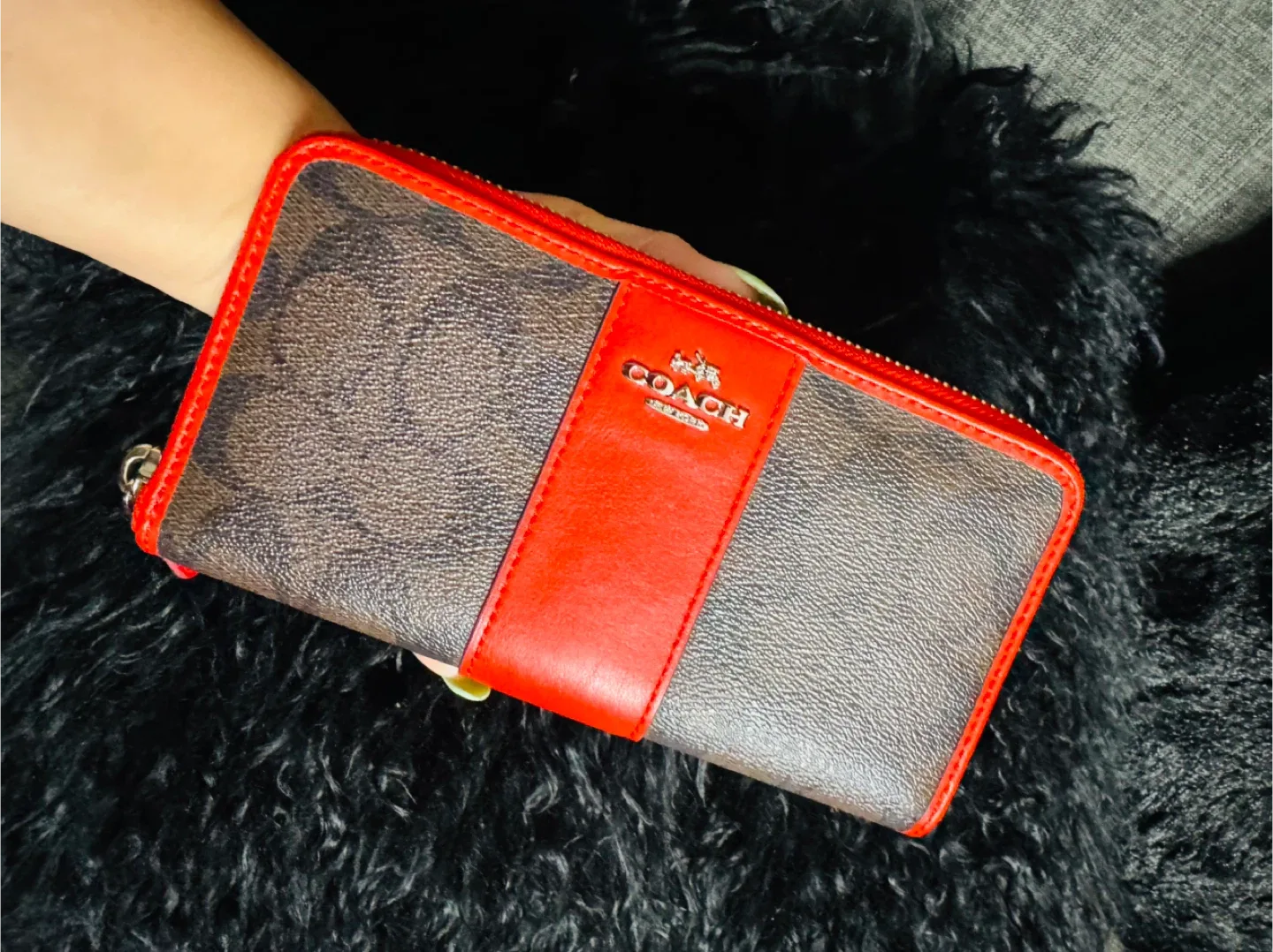 Coach Brown/Red Wallet