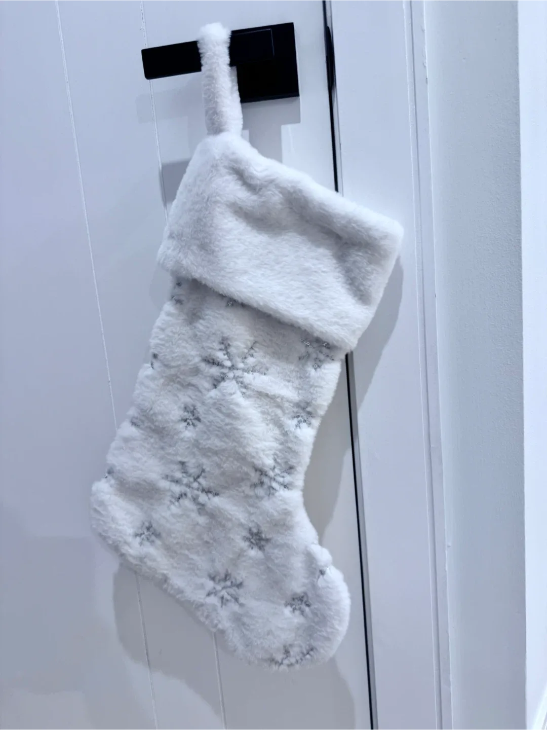 White Christmas Stocking with Snowflake Design image indicator(2)