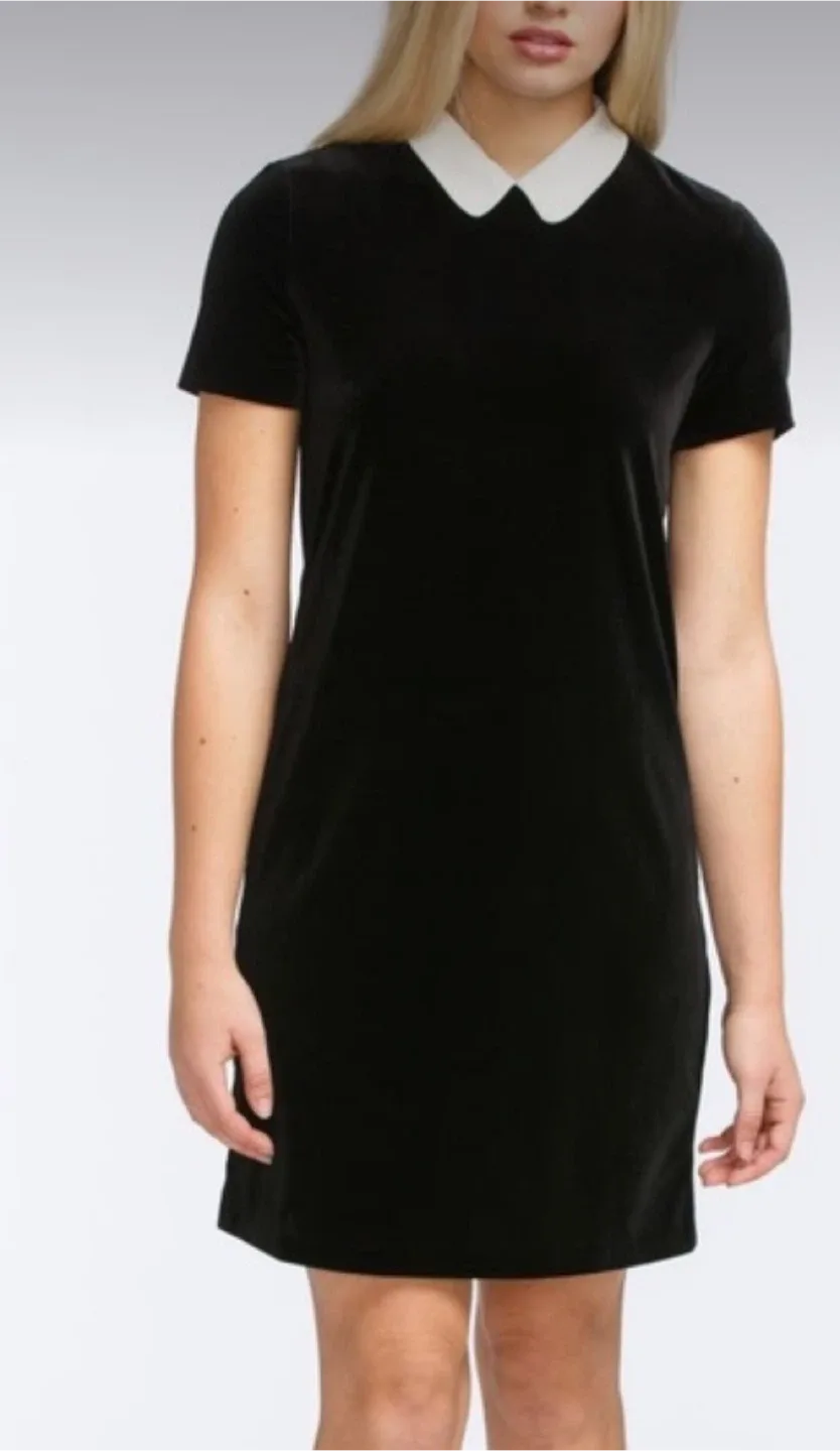 Armani Exchange Black Velvet Dress - Size 6