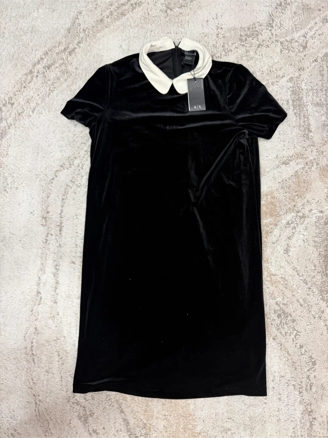 Armani Exchange Black Velvet Dress - Size 6 image indicator(2)