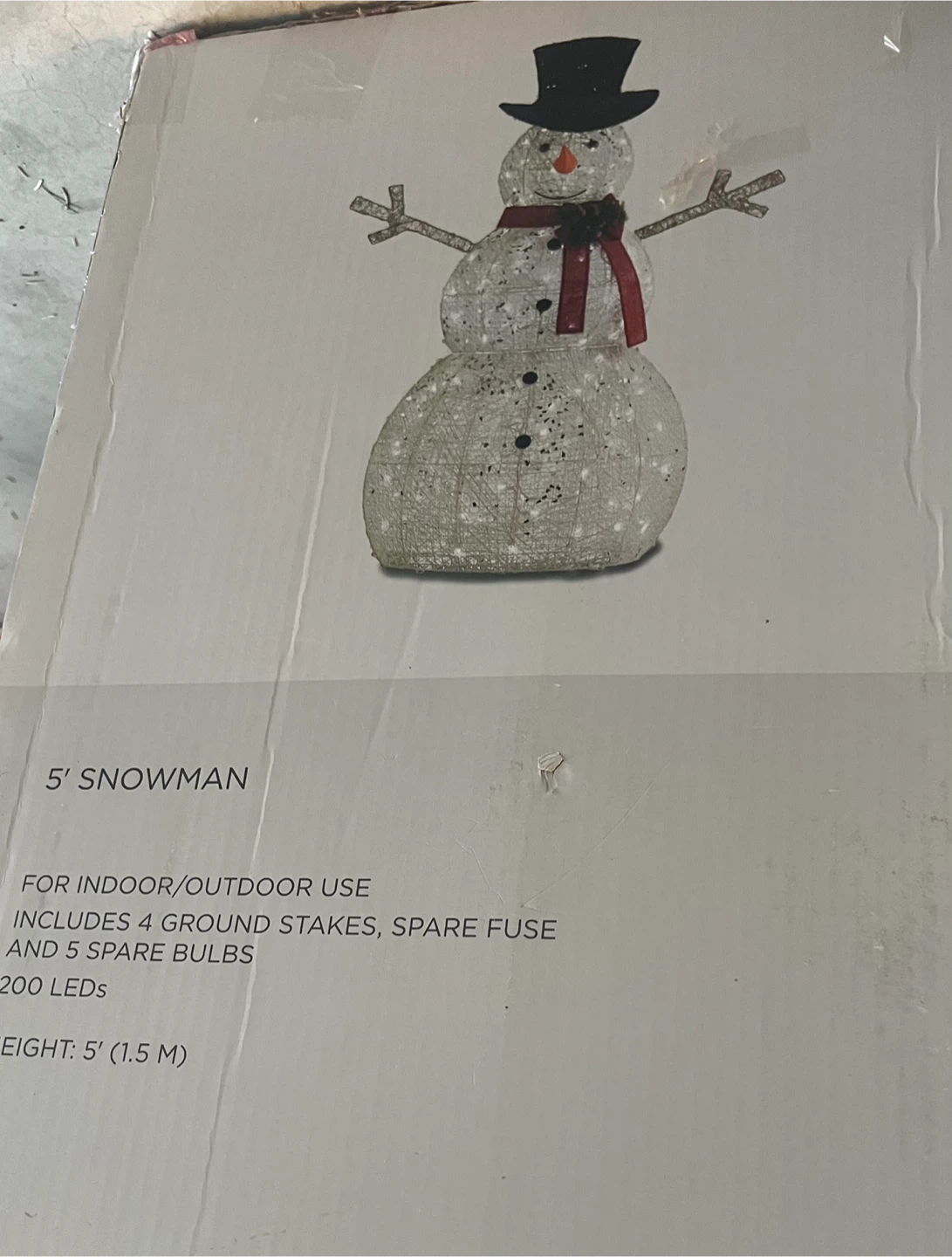 5' LED Snowman - Indoor/Outdoor Decoration - photo 3