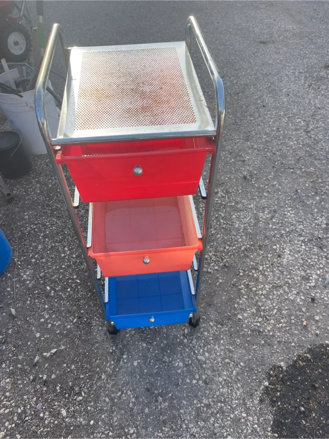 Rolling Storage Cart with 3 Drawers