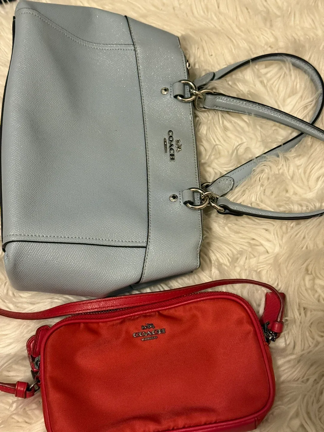 Coach Red Crossbody & Blue Tote Bag image indicator(2)