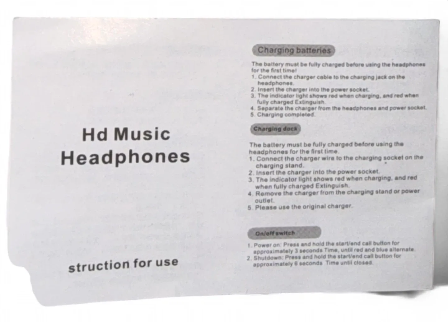 NWOB Gold HD Music Bluetooth Headset Ear Piece image indicator(6)