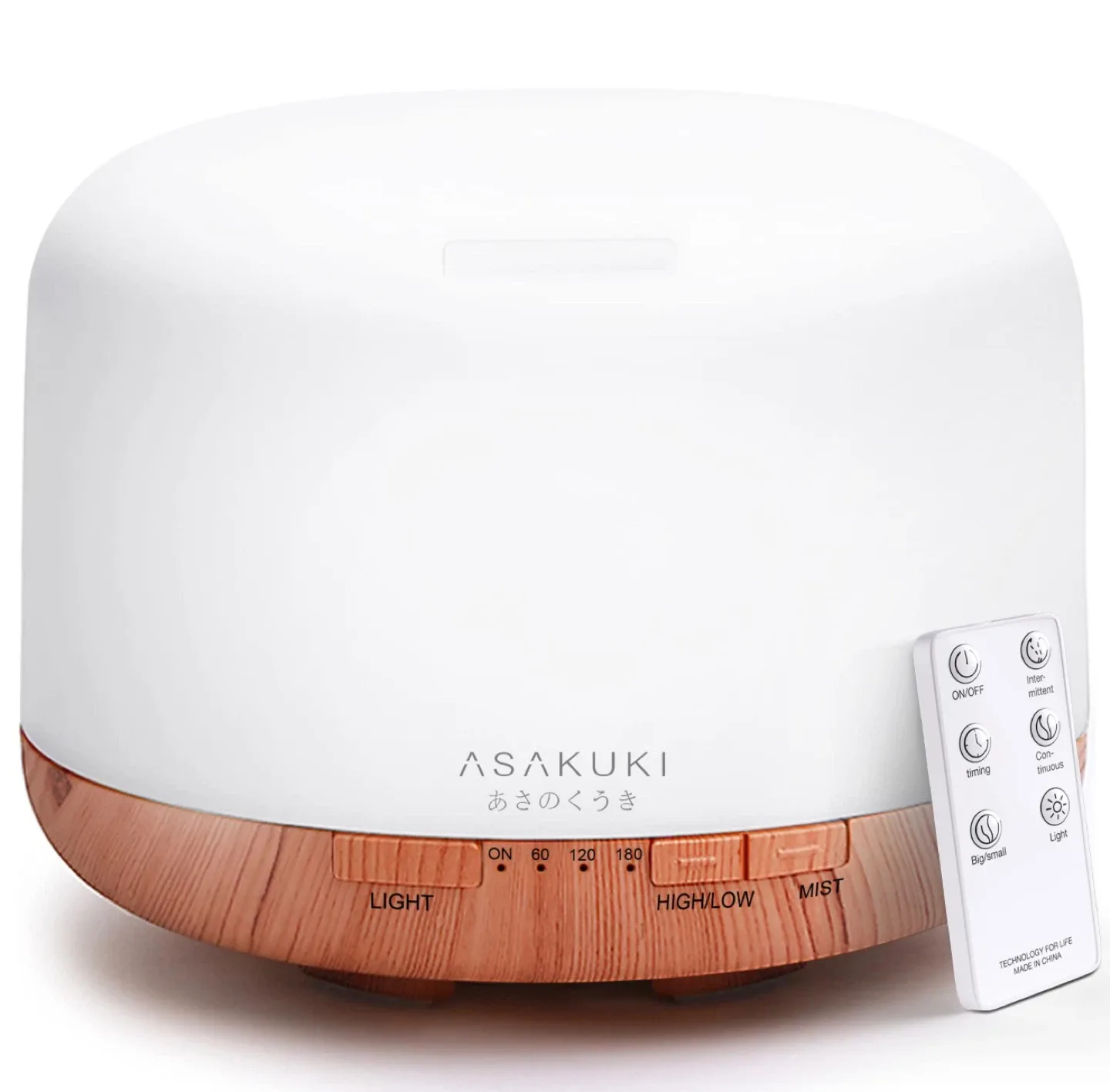 ASAKUKI Essential Oil Diffuser with + free Lemongrass Oil
