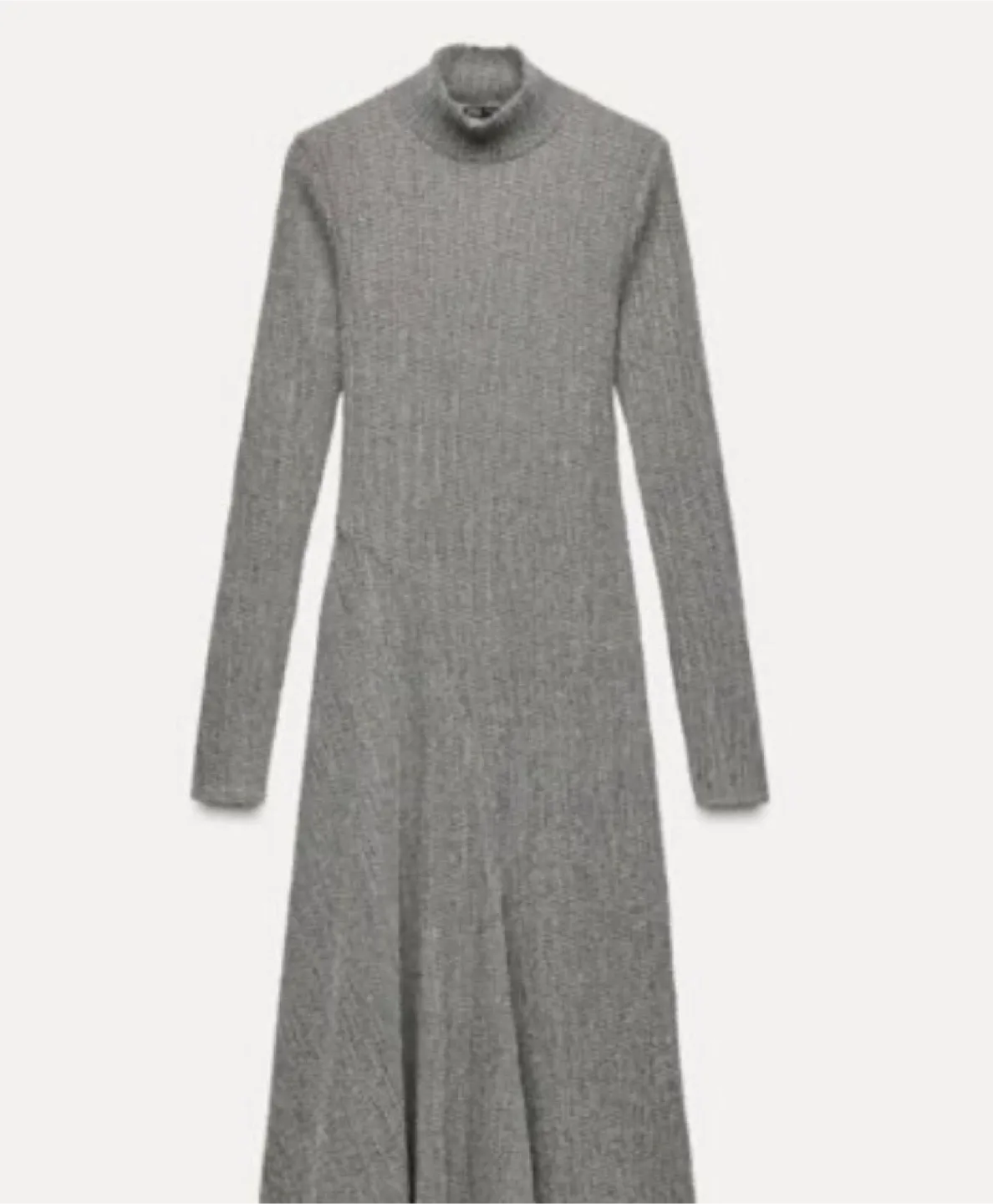 Zara Gray Midi Dress wool blend sz small image indicator(6)