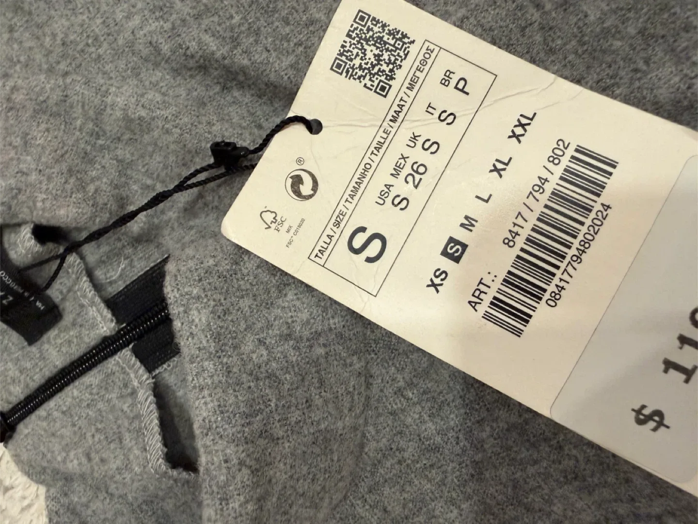 Zara Gray Midi Dress wool blend sz small image indicator(9)