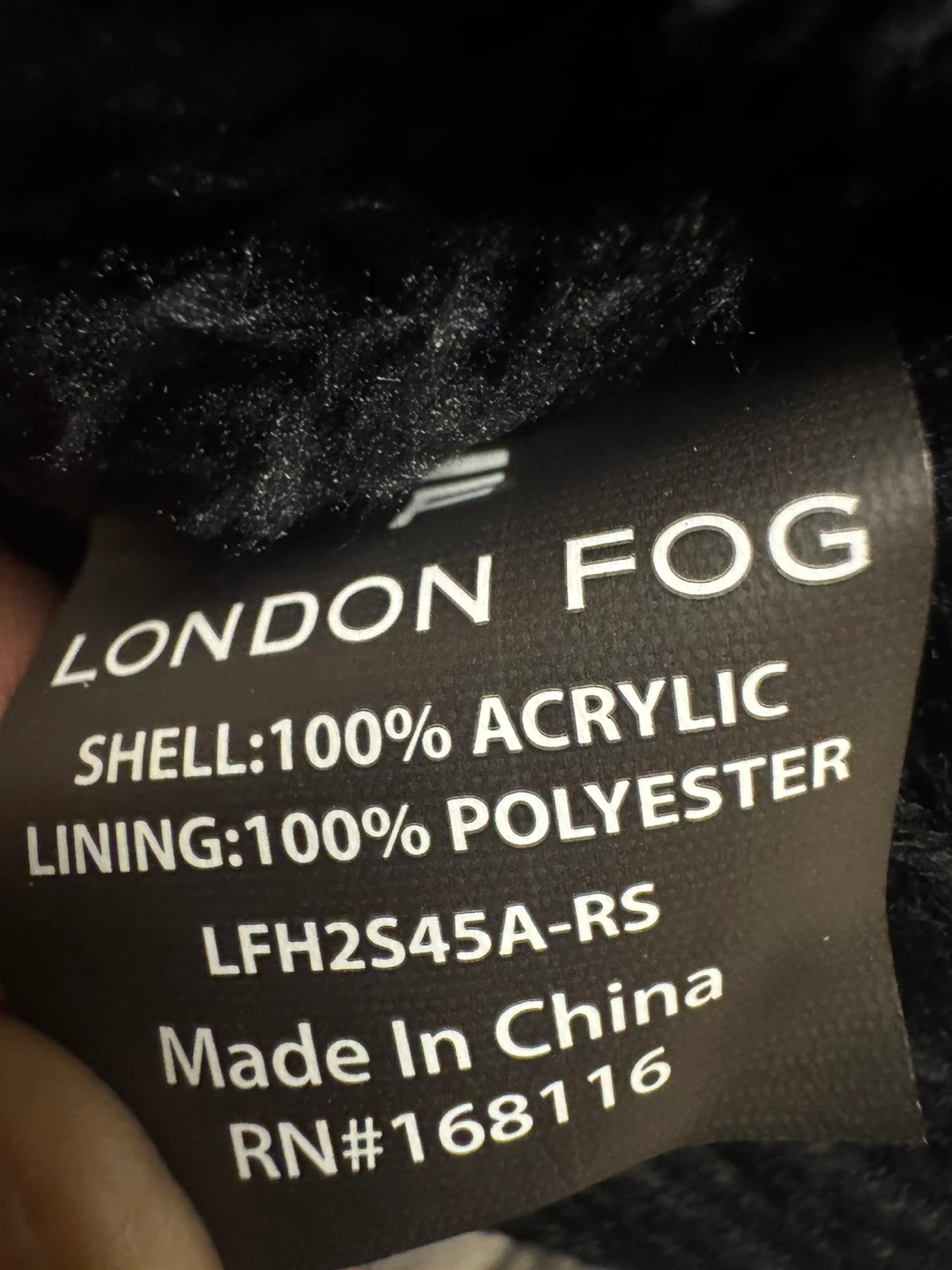 London Fog Black Hat and Gloves Set - photo 5