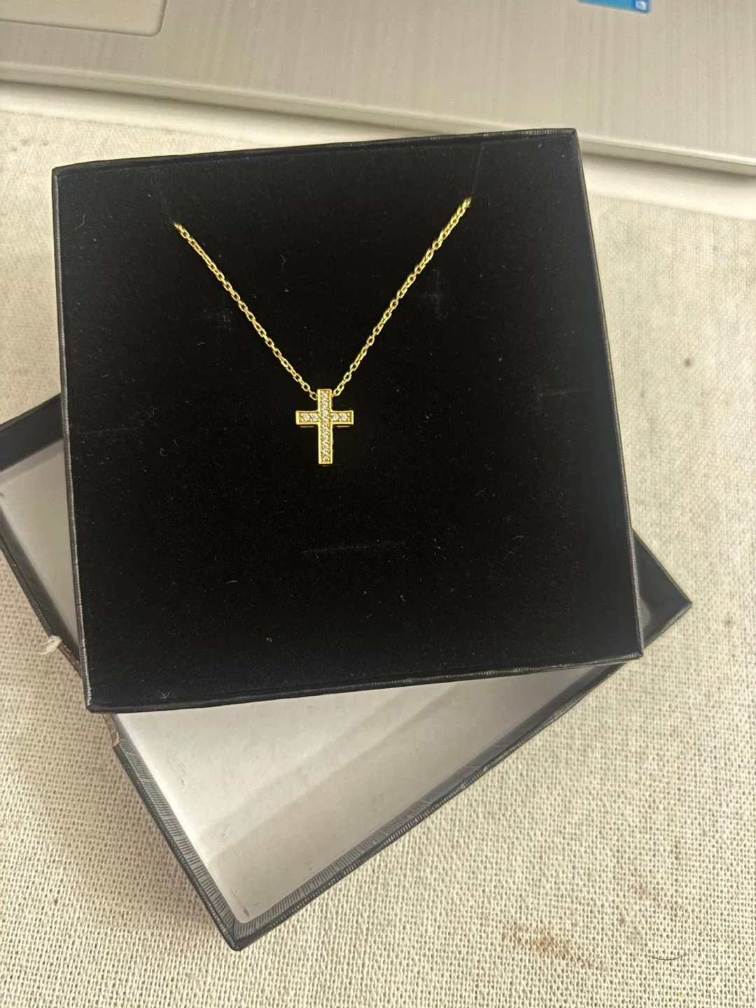 Gold Cross Necklace with Box image indicator(3)