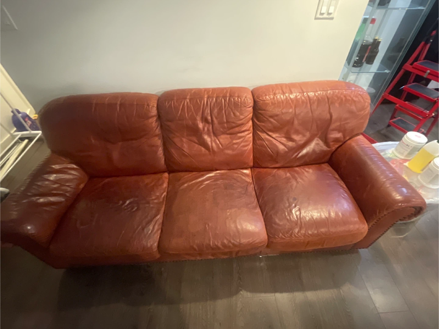 Leather Sofa - Brown - photo 3
