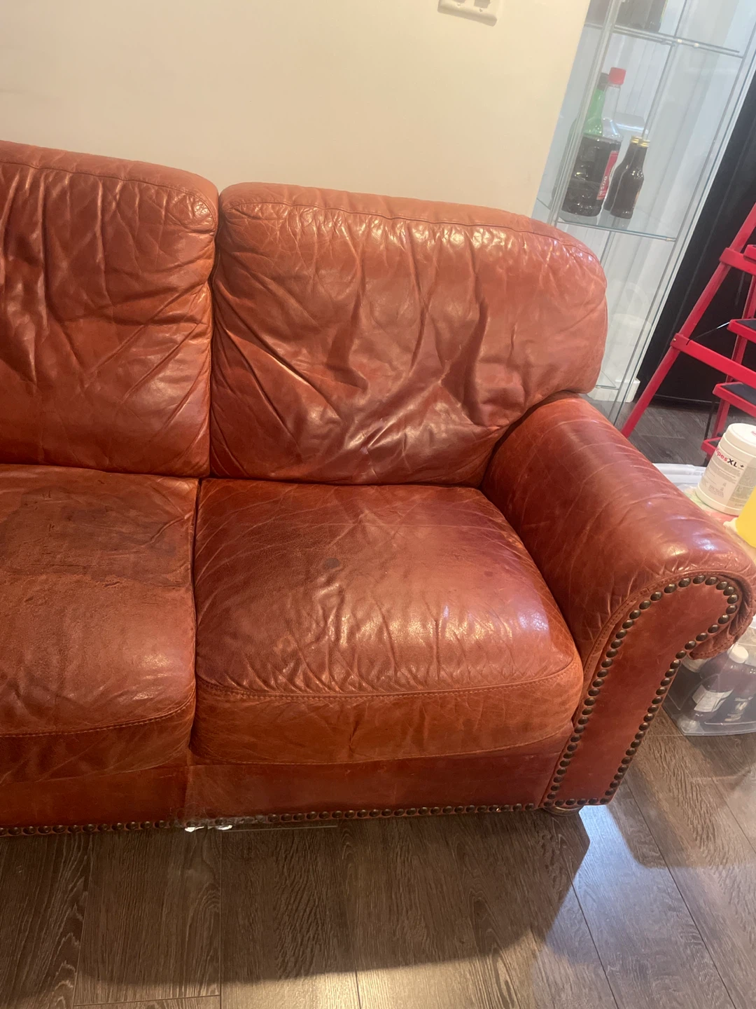 Leather Sofa - Brown - photo 2