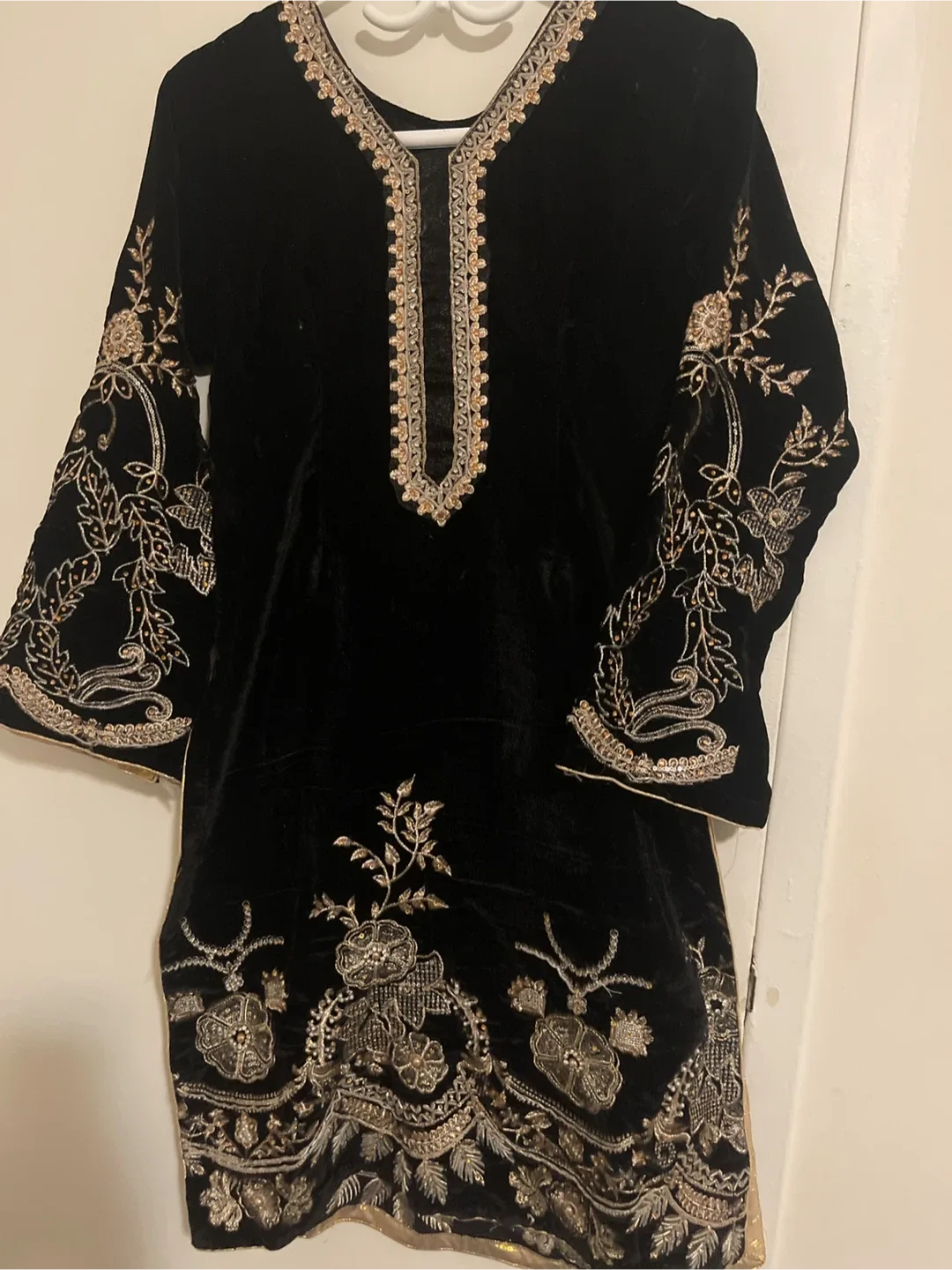 Black Embroidered Salwar Kameez Suit