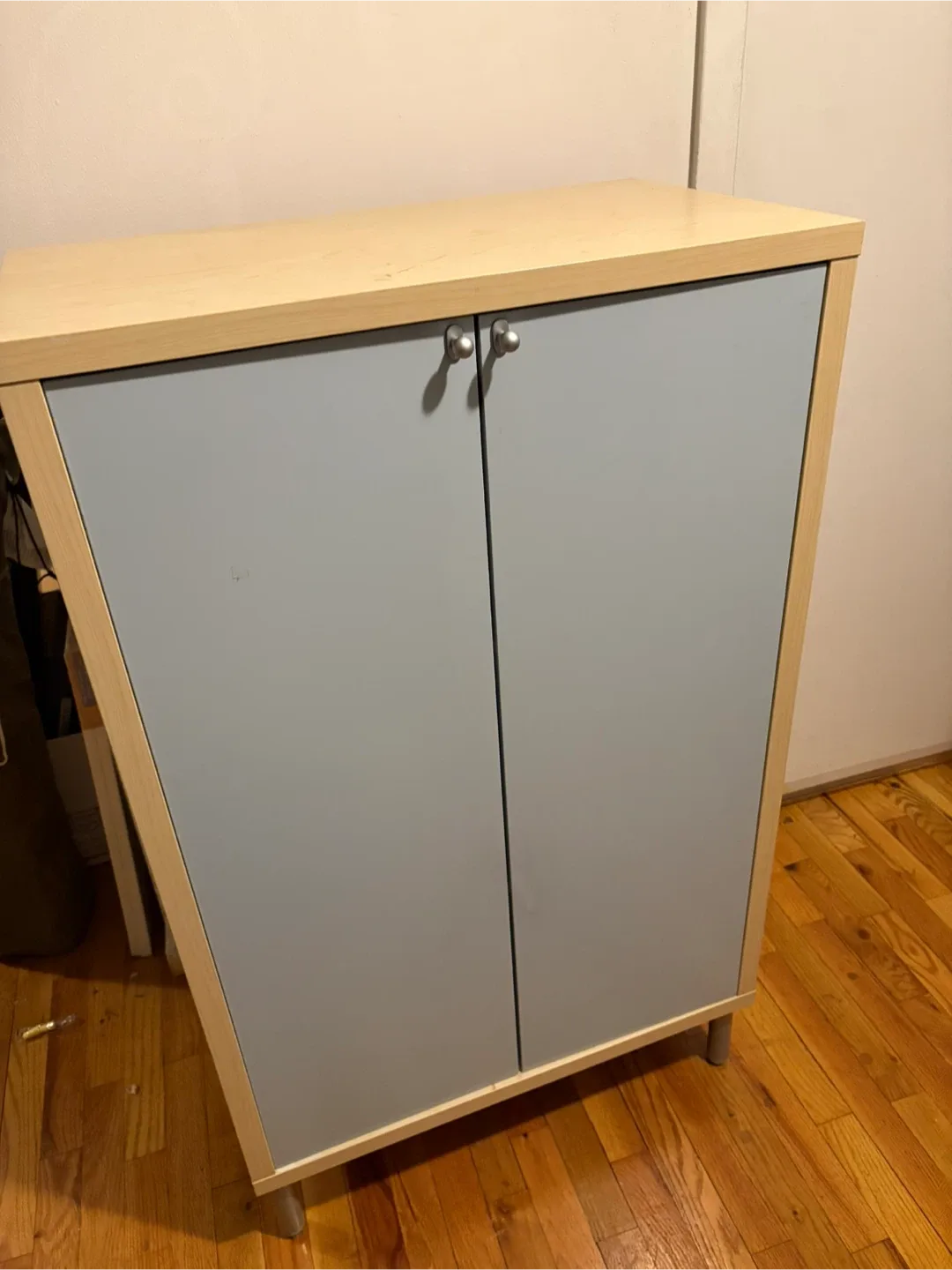 Gray Cabinet with Shelves