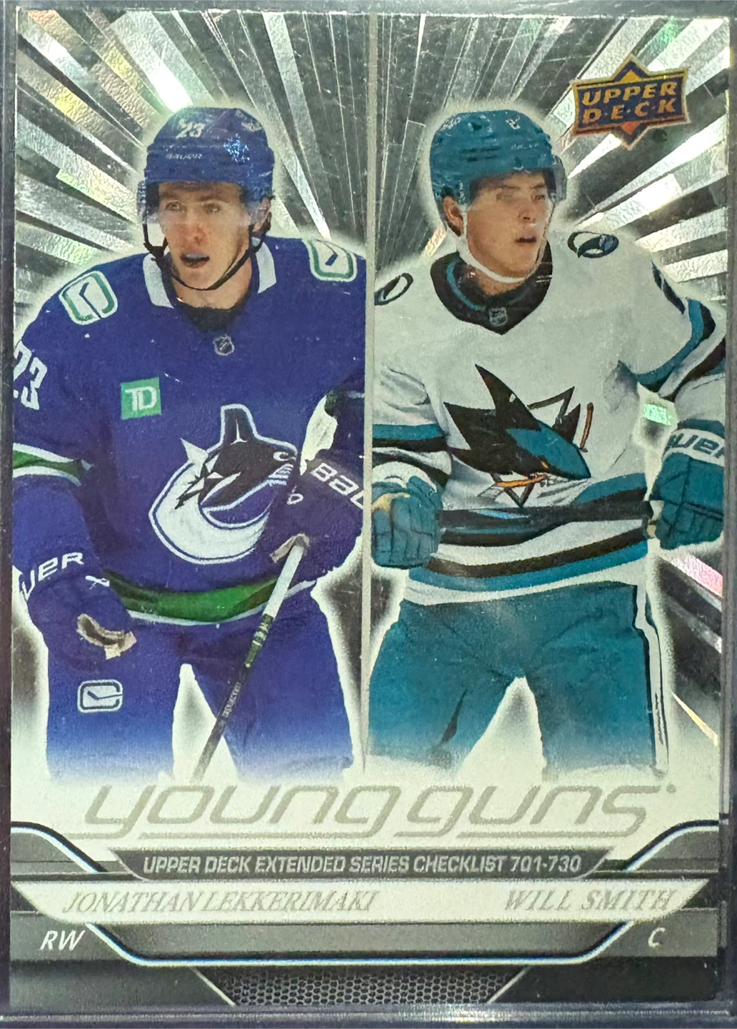 2024-25 UD LEKKERIMAKI / SMITH Young Guns Outburst #730