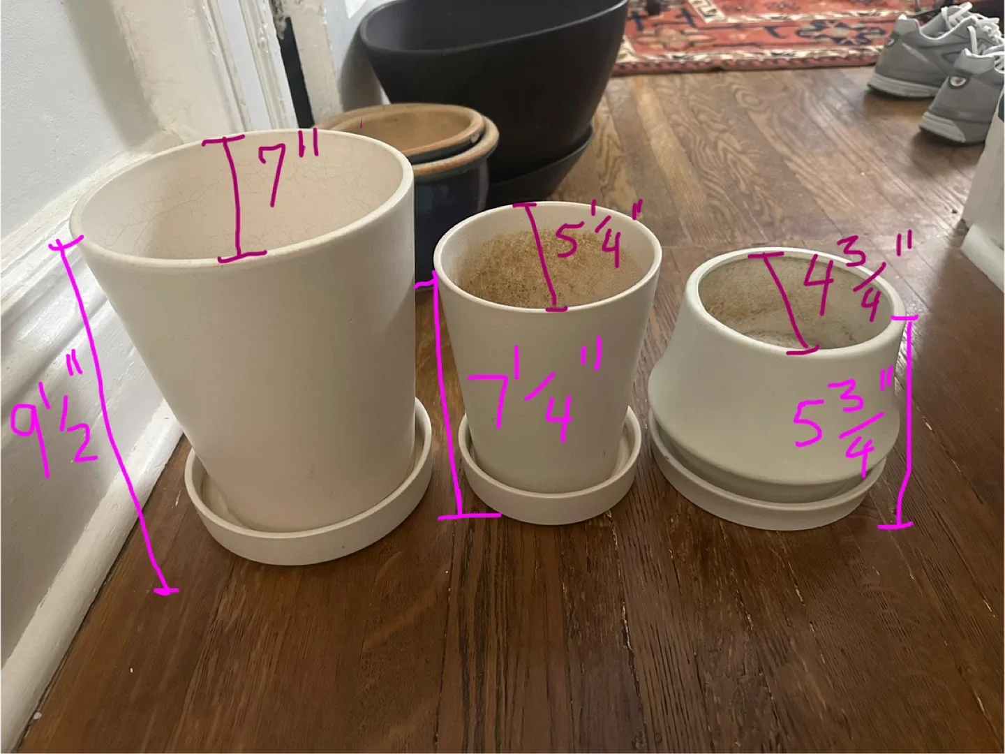 Assorted Ceramic Plant Pots image indicator(8)