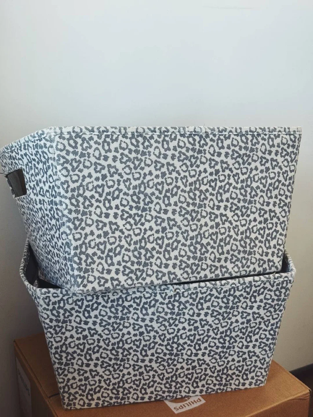 Set of 2 Bathroom Storage Baskets – Leopard Print