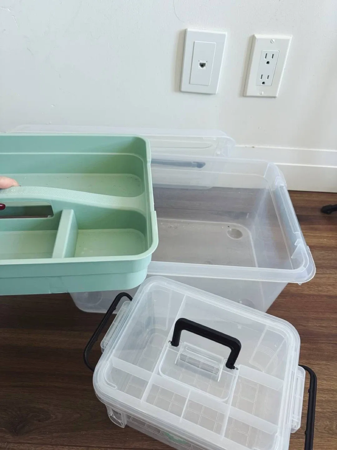 Set of 2 Clear Multipurpose Storage Boxes image indicator(4)